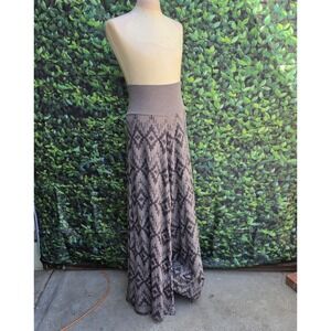 ENTI Aztec Wide Leg Lounge Pants Womens M Boho Palazzo Festival Stretch